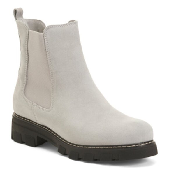 La Canadienne Grey Suede Waterproof Ankle Boot